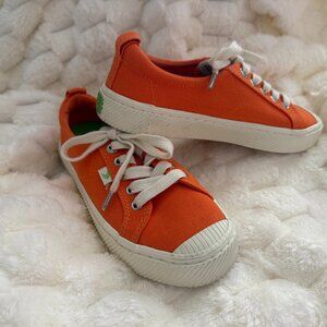 Cariuma Orange Canvas Sneakers Size 6